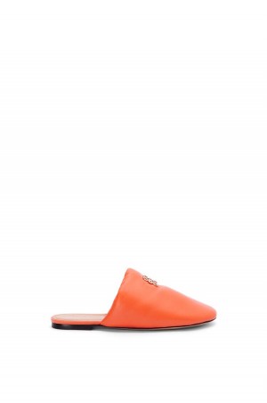 Zapatos Planos Loewe Acolchado Anagram mule in lambskin Mujer Rojas Naranjas | 150VIFAJX