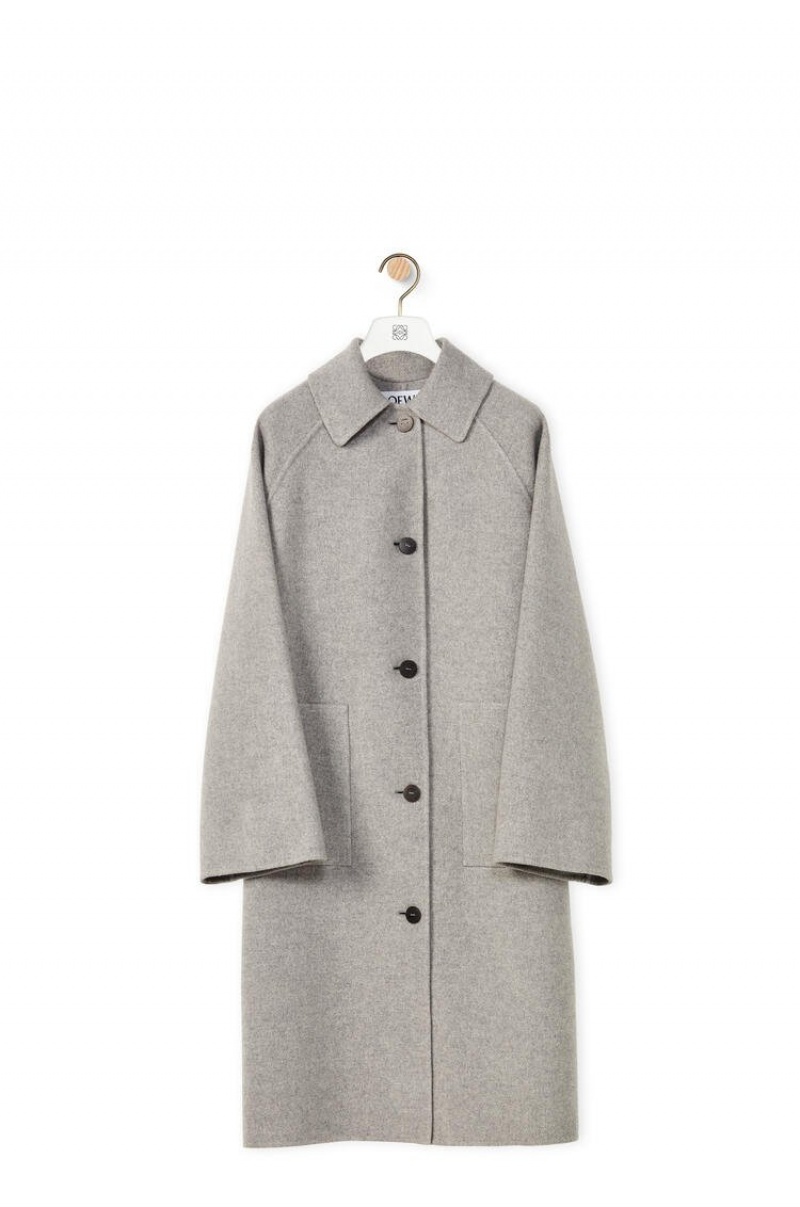 Abrigos Loewe Coat in cashmere Mujer Gris | 469VEURSX