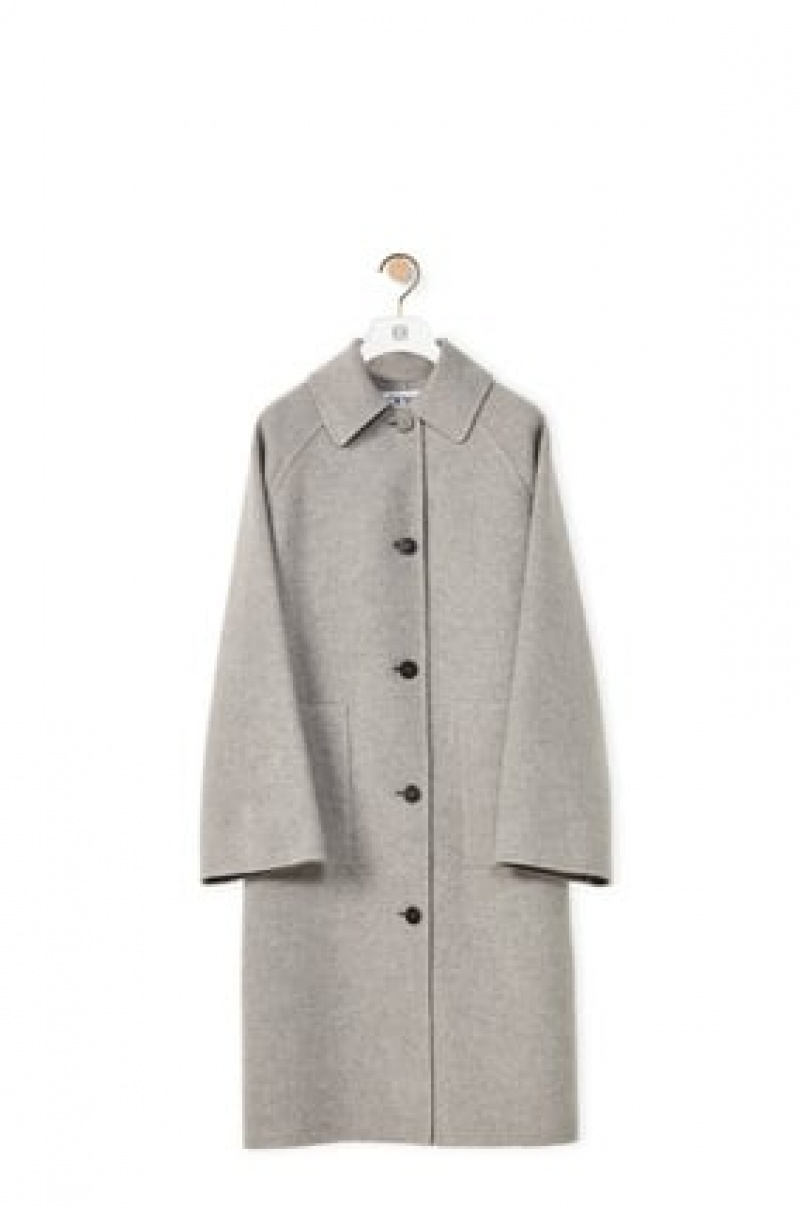 Abrigos Loewe Coat in cashmere Mujer Gris | 469VEURSX