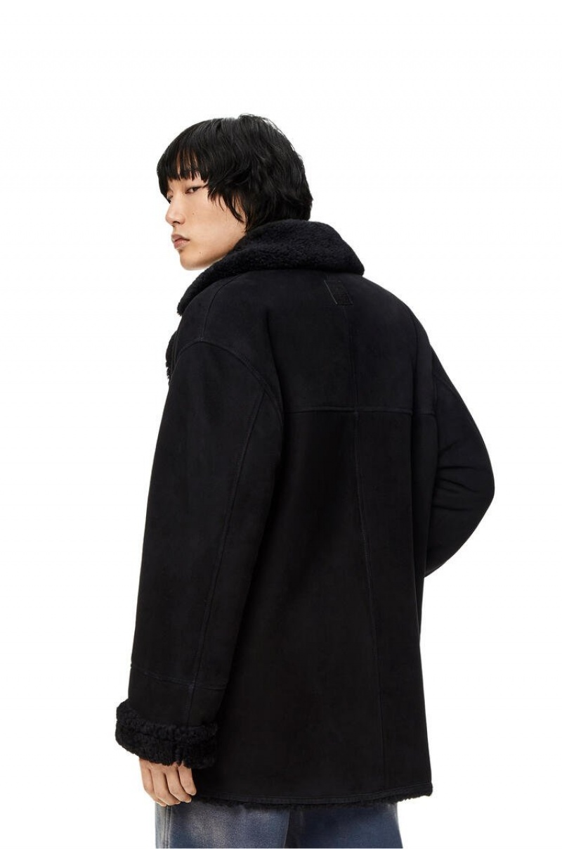 Abrigos Loewe Coat in shearling Hombre Negras | 167OBWETH