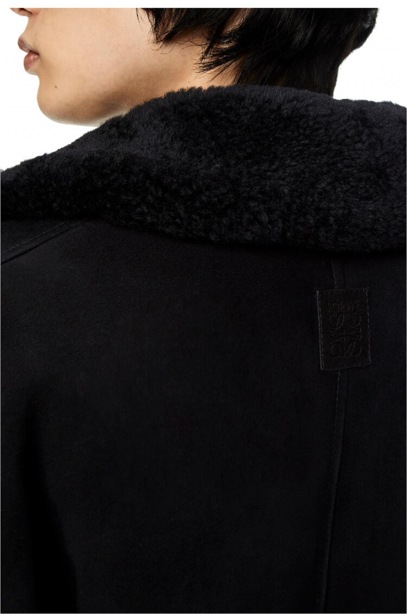 Abrigos Loewe Coat in shearling Hombre Negras | 167OBWETH