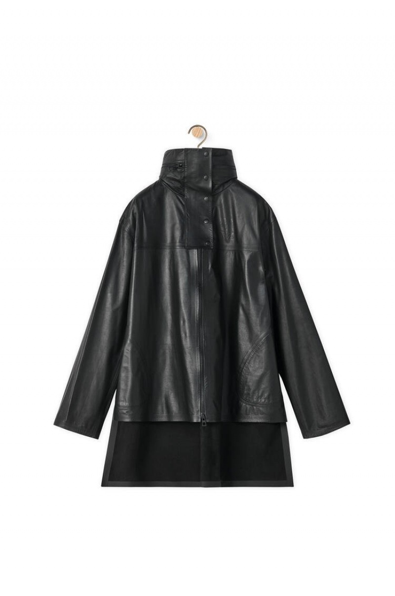 Abrigos Loewe Parka in nappa Mujer Negras | 094JHXNPB