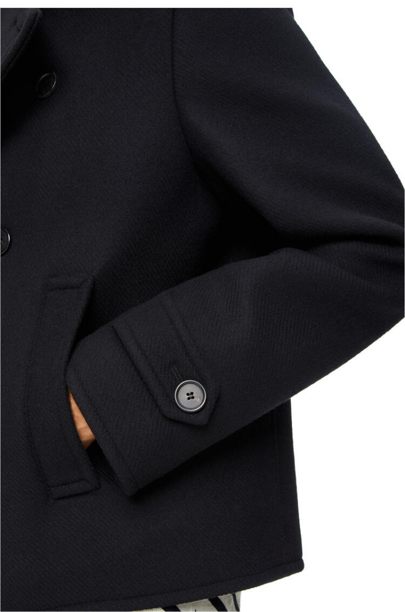 Abrigos Loewe Peacoat in wool Hombre Negras | 194HLBCPQ