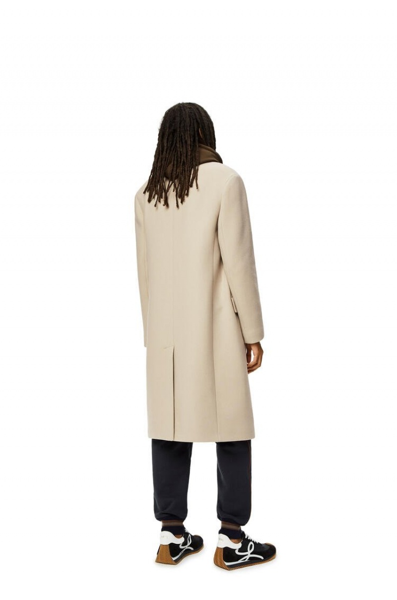 Abrigos Loewe Single breasted coat in wool Hombre Quartz | 547AGOYES