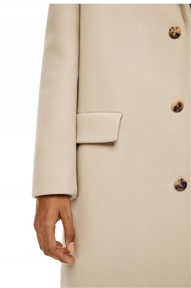 Abrigos Loewe Single breasted coat in wool Hombre Quartz | 547AGOYES