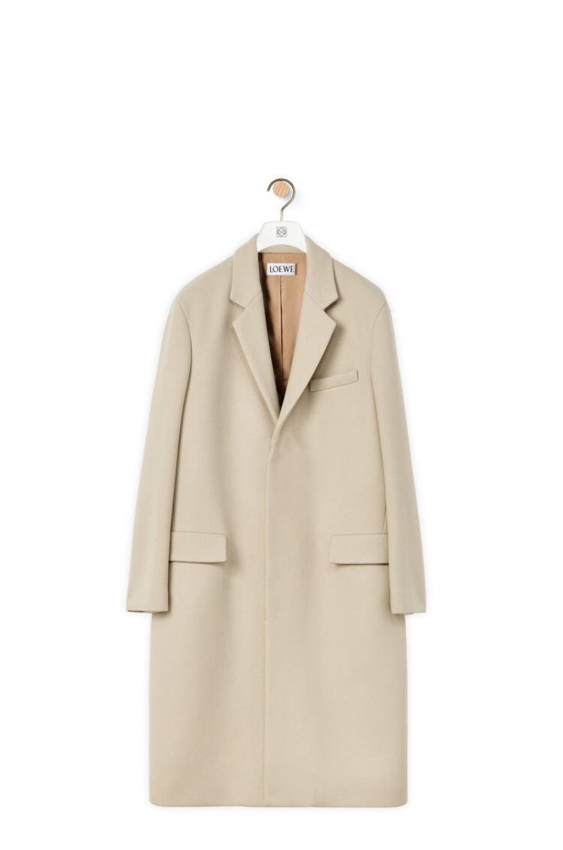 Abrigos Loewe Single breasted coat in wool Hombre Quartz | 547AGOYES