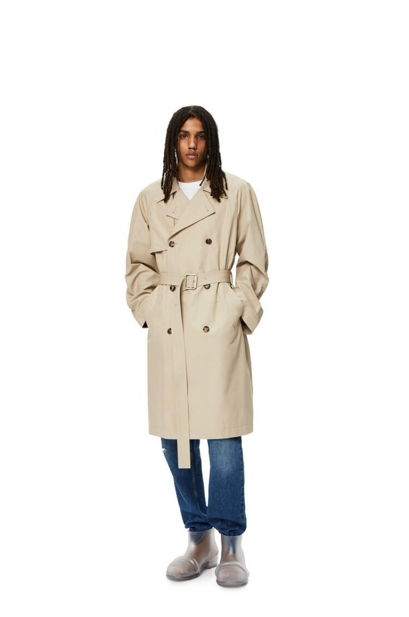 Abrigos Loewe Trench coat in cotton Hombre Gris | 528RGHTVM