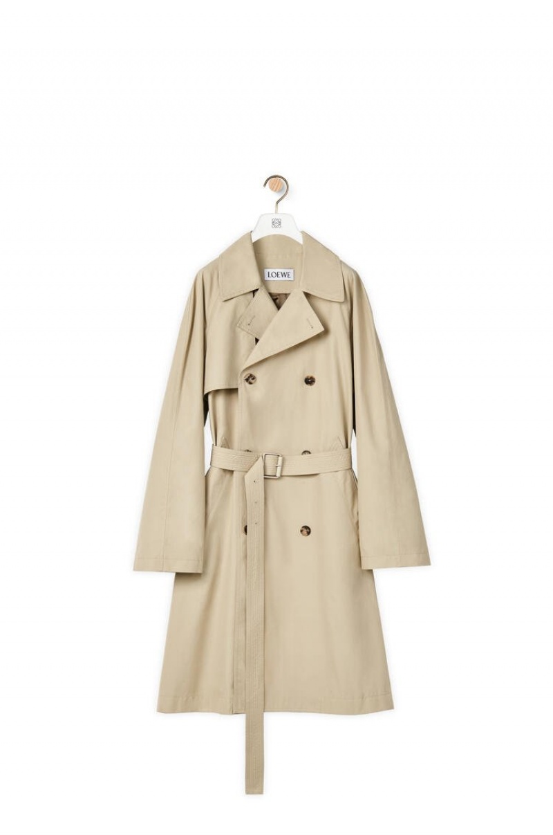 Abrigos Loewe Trench coat in cotton Hombre Gris | 528RGHTVM