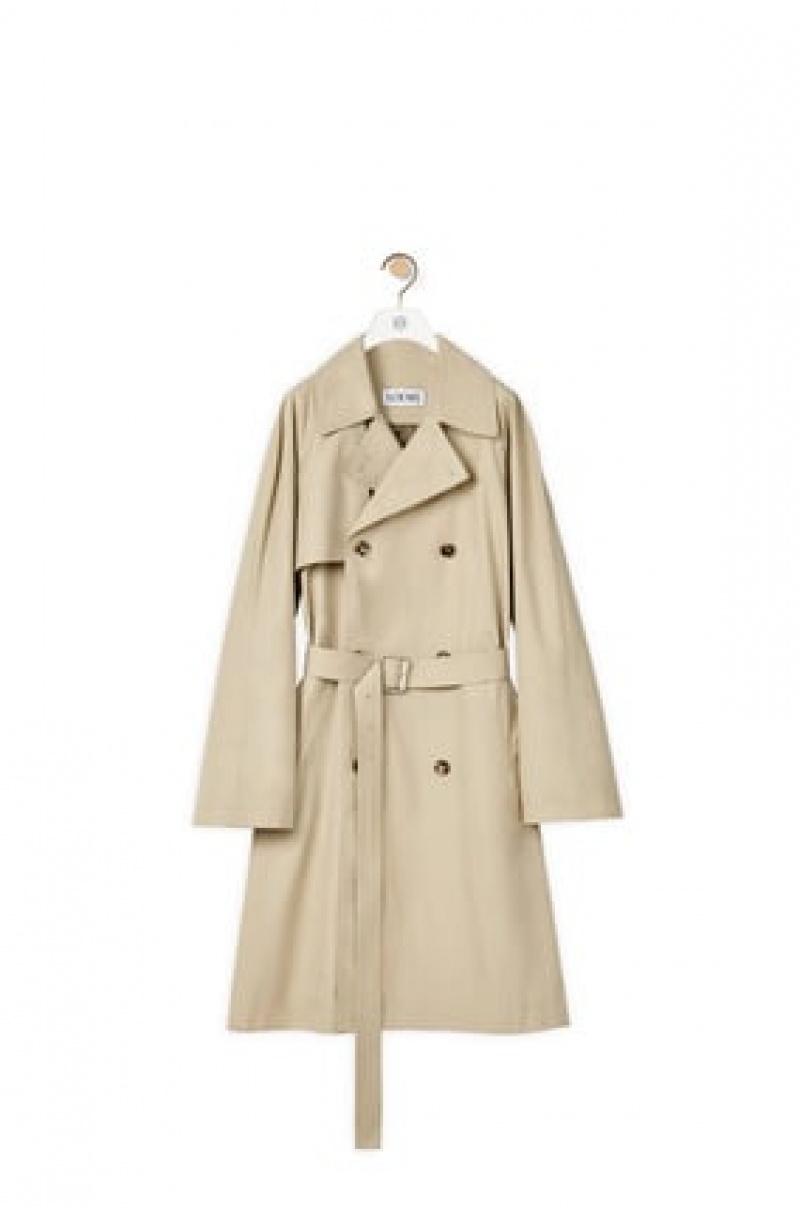 Abrigos Loewe Trench coat in cotton Hombre Gris | 528RGHTVM