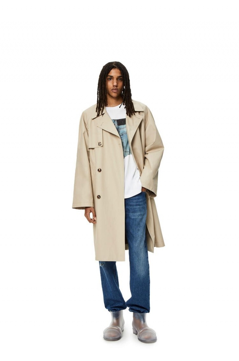 Abrigos Loewe Trench coat in cotton Hombre Gris | 528RGHTVM