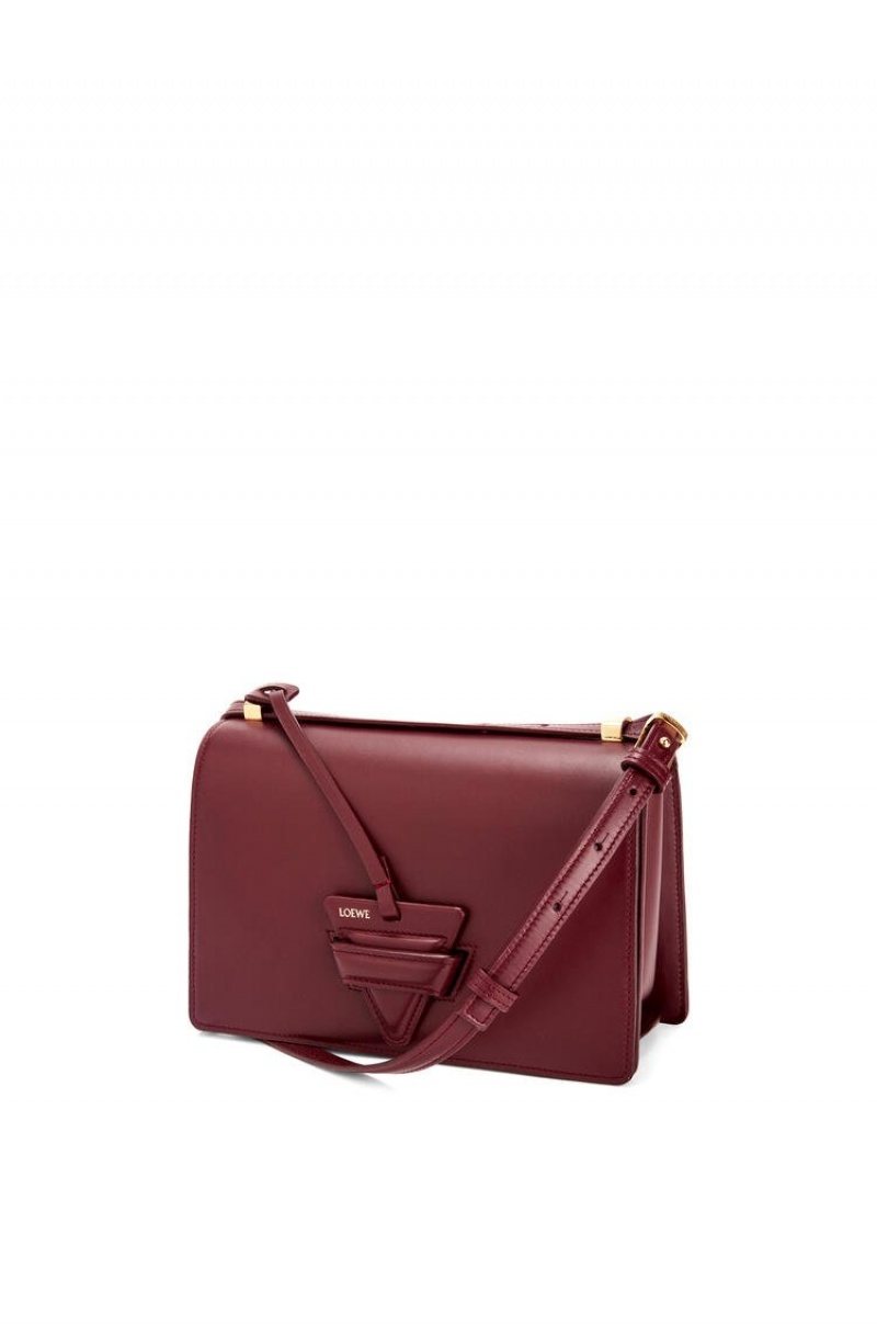 Bolsa De Hombro Loewe Barcelona bag in silk calfskin Mujer Berry | 475HLETAU