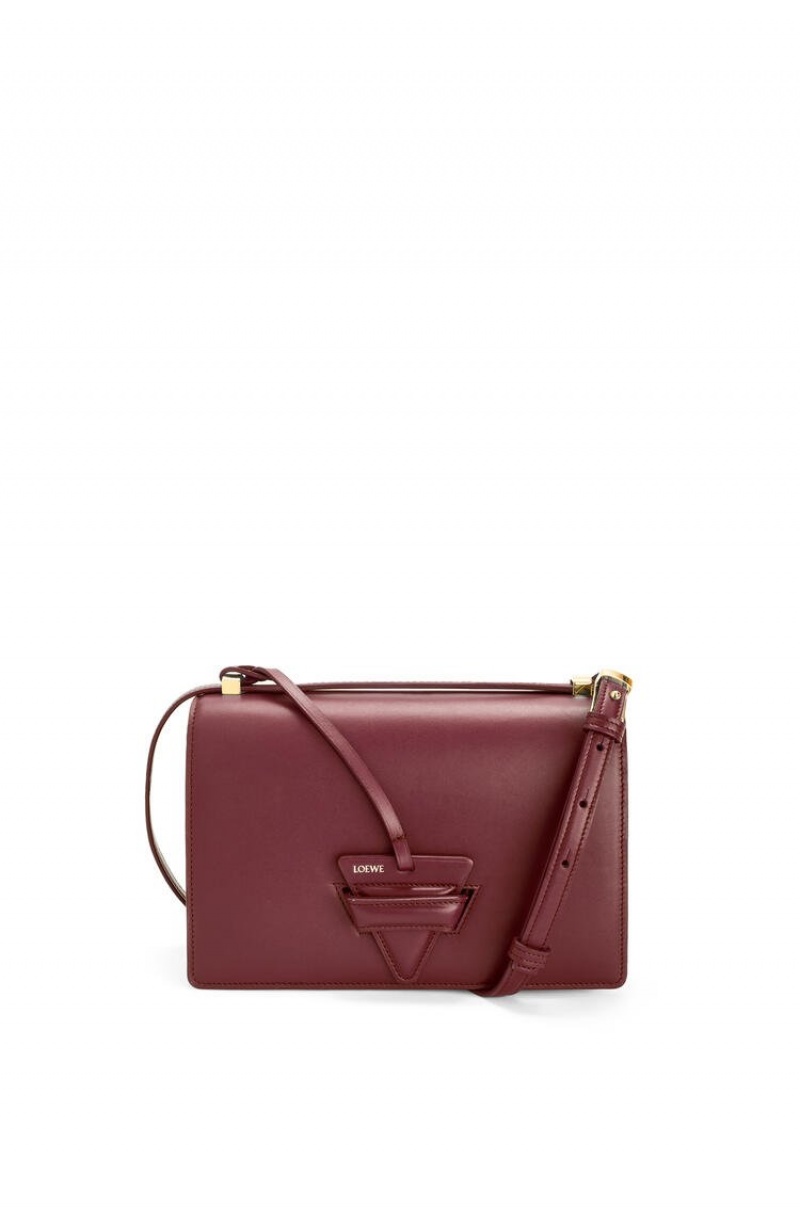 Bolsa De Hombro Loewe Barcelona bag in silk calfskin Mujer Berry | 475HLETAU