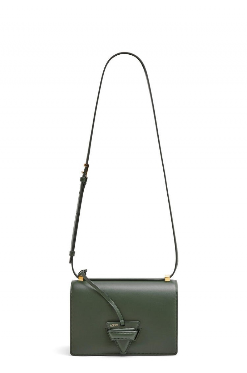 Bolsa De Hombro Loewe Barcelona bag in silk calfskin Mujer Kaki | 784GBMJAZ