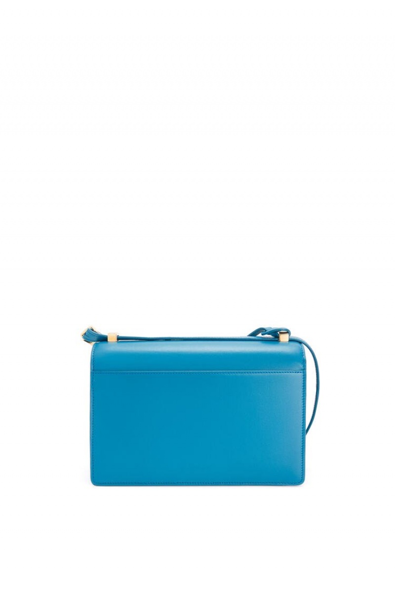 Bolsa De Hombro Loewe Barcelona bag in silk calfskin Mujer Azules | 697ZLAMEJ