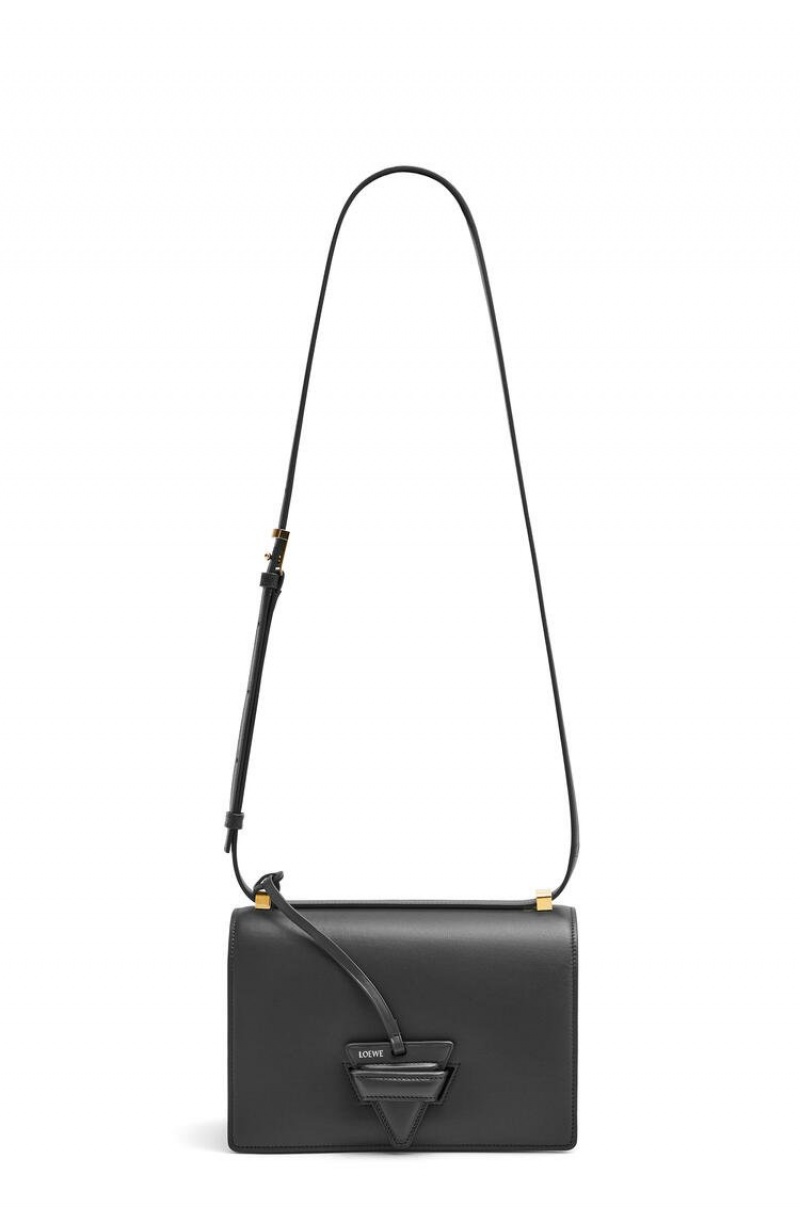 Bolsa De Hombro Loewe Barcelona bag in silk calfskin Mujer Negras | 895NVALIG