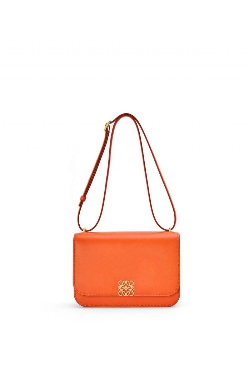 Bolsa De Hombro Loewe Goya bag in silk calfskin Mujer Naranjas | 360MTXOYJ