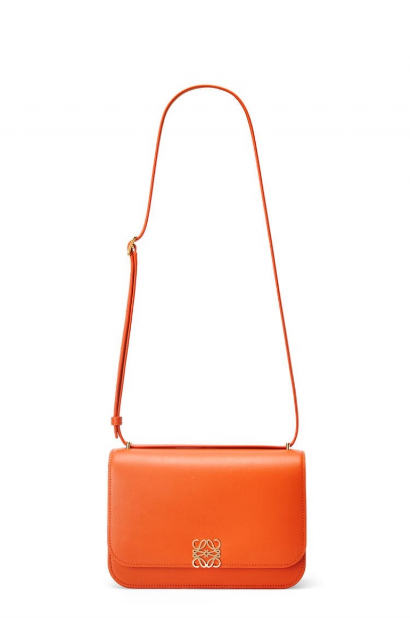 Bolsa De Hombro Loewe Goya bag in silk calfskin Mujer Naranjas | 360MTXOYJ