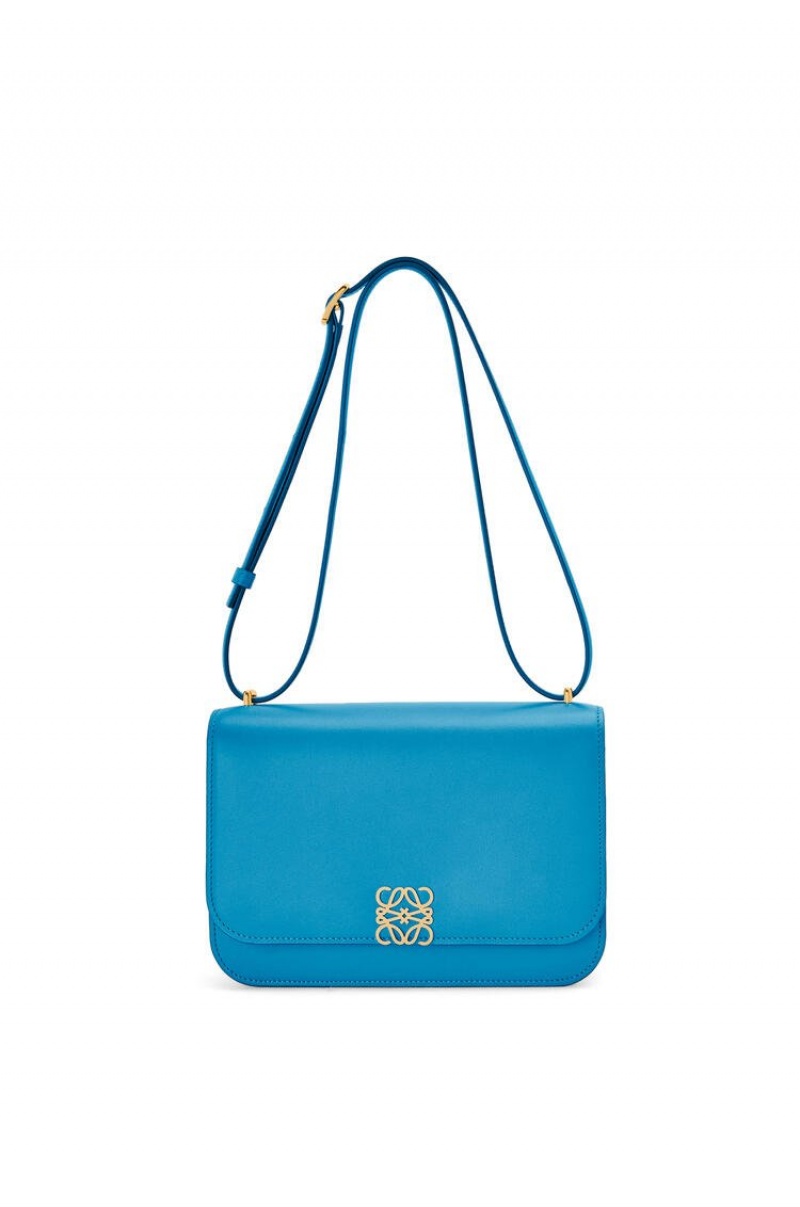 Bolsa De Hombro Loewe Goya bag in silk calfskin Mujer Azules | 098FBCPWD