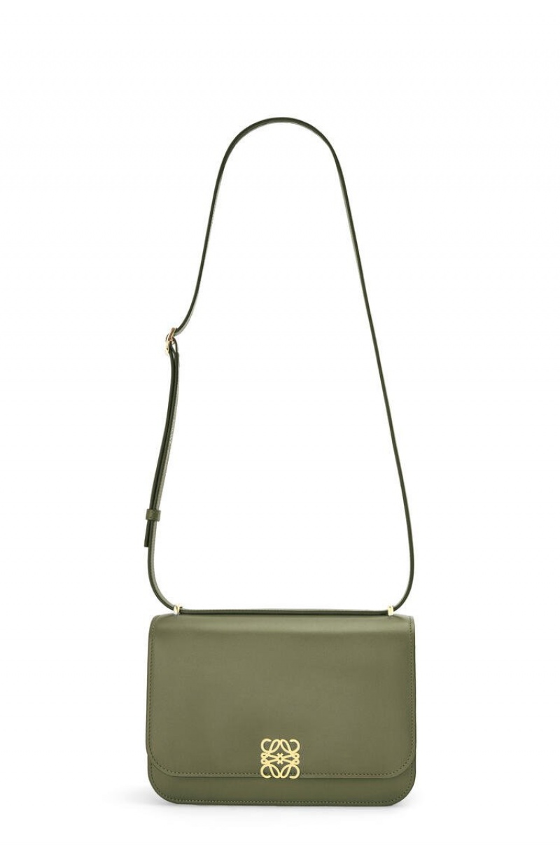 Bolsa De Hombro Loewe Goya bag in silk calfskin Mujer Verde | 024IAEYMS