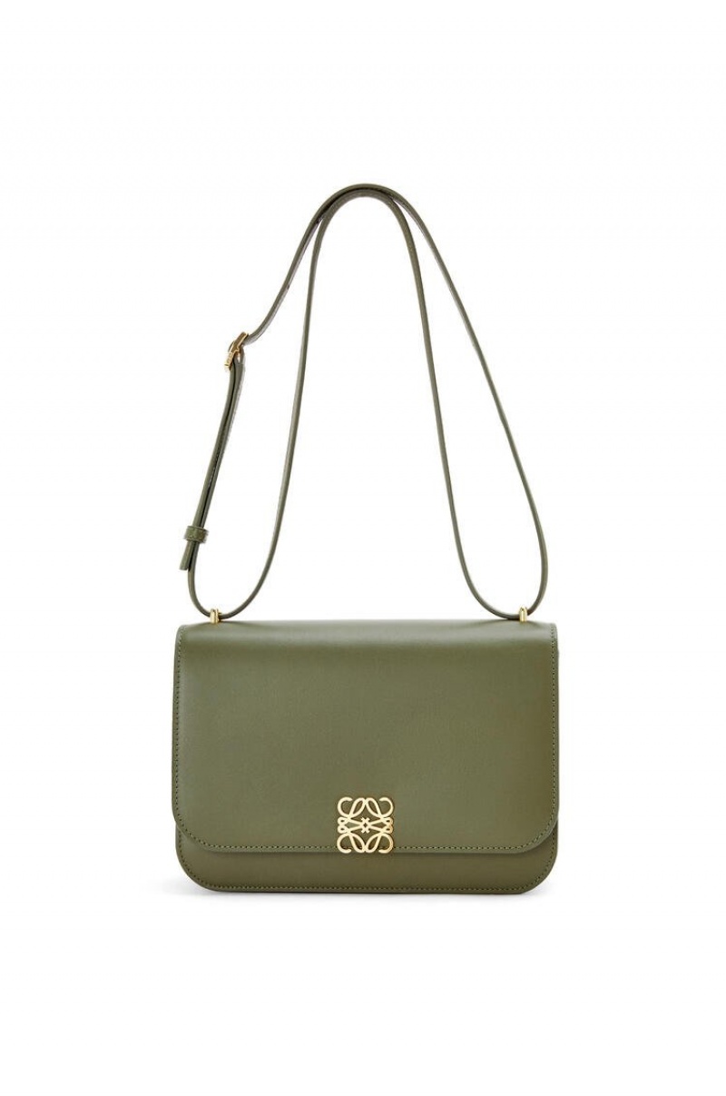 Bolsa De Hombro Loewe Goya bag in silk calfskin Mujer Verde | 024IAEYMS