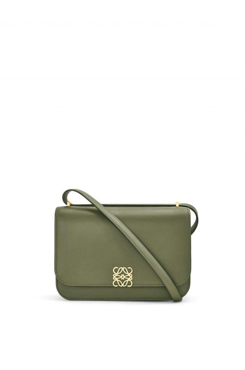 Bolsa De Hombro Loewe Goya bag in silk calfskin Mujer Verde | 024IAEYMS