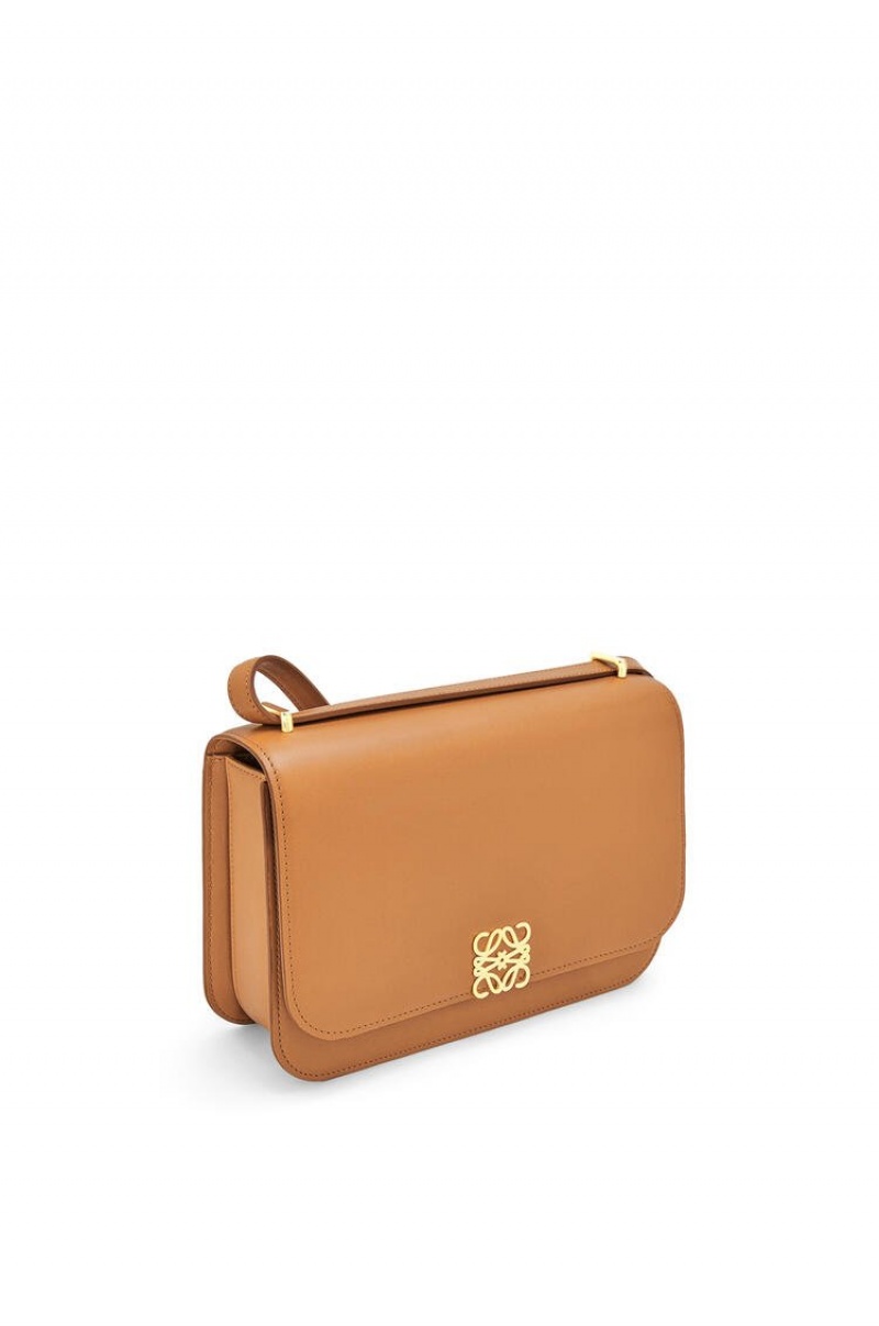 Bolsa De Hombro Loewe Goya bag in silk calfskin Mujer Warm Desert | 921QNAXUE