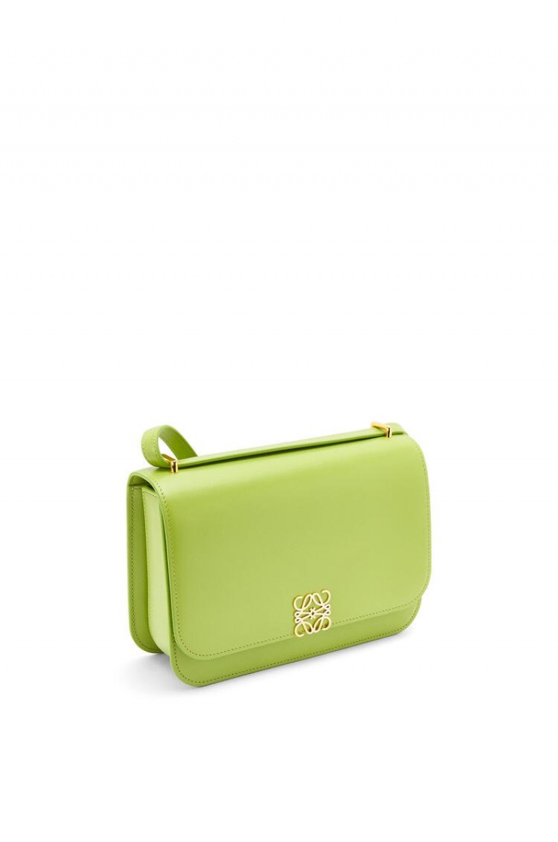 Bolsa De Hombro Loewe Goya bag in silk calfskin Mujer Verde | 527JVNUDE