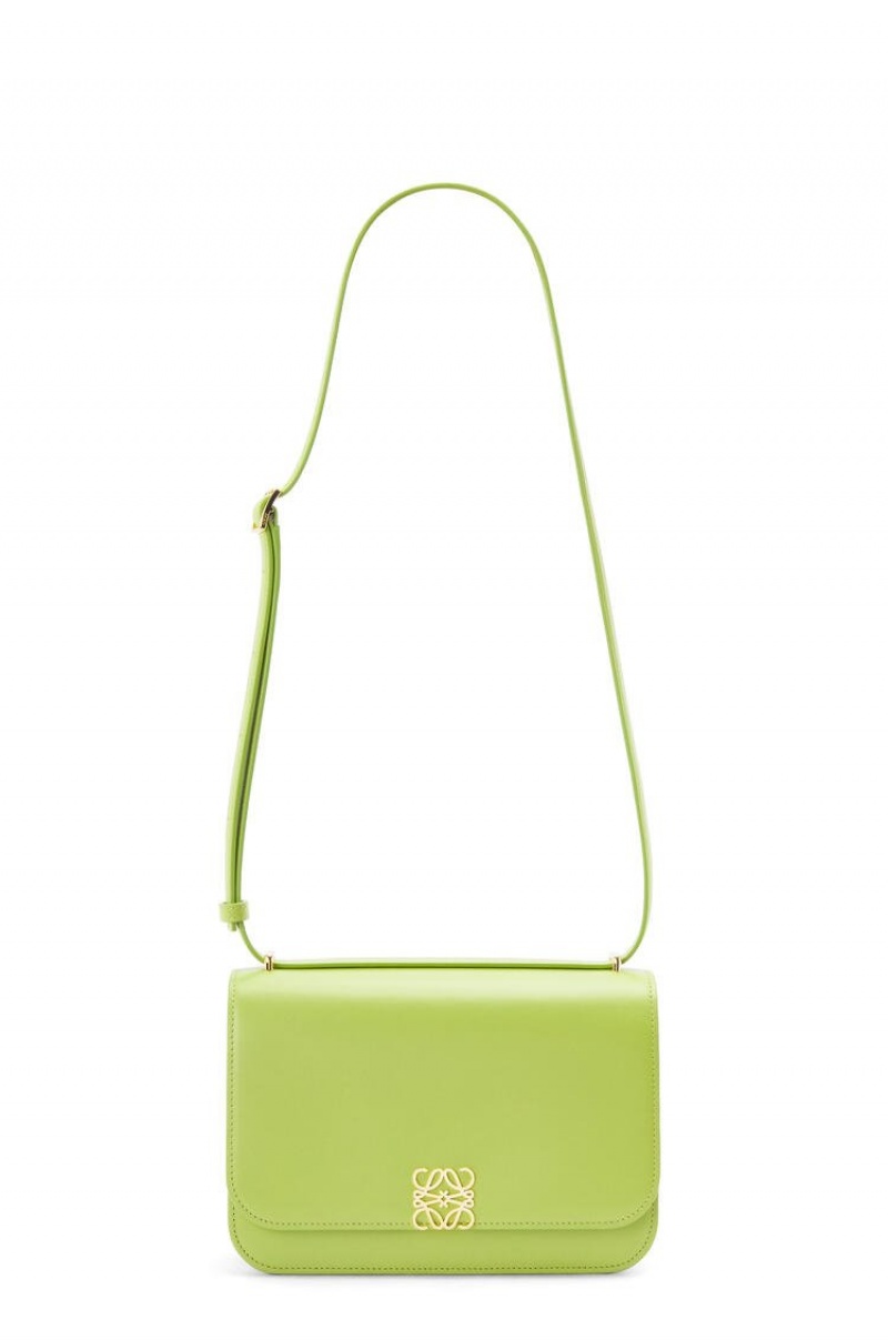 Bolsa De Hombro Loewe Goya bag in silk calfskin Mujer Verde | 527JVNUDE