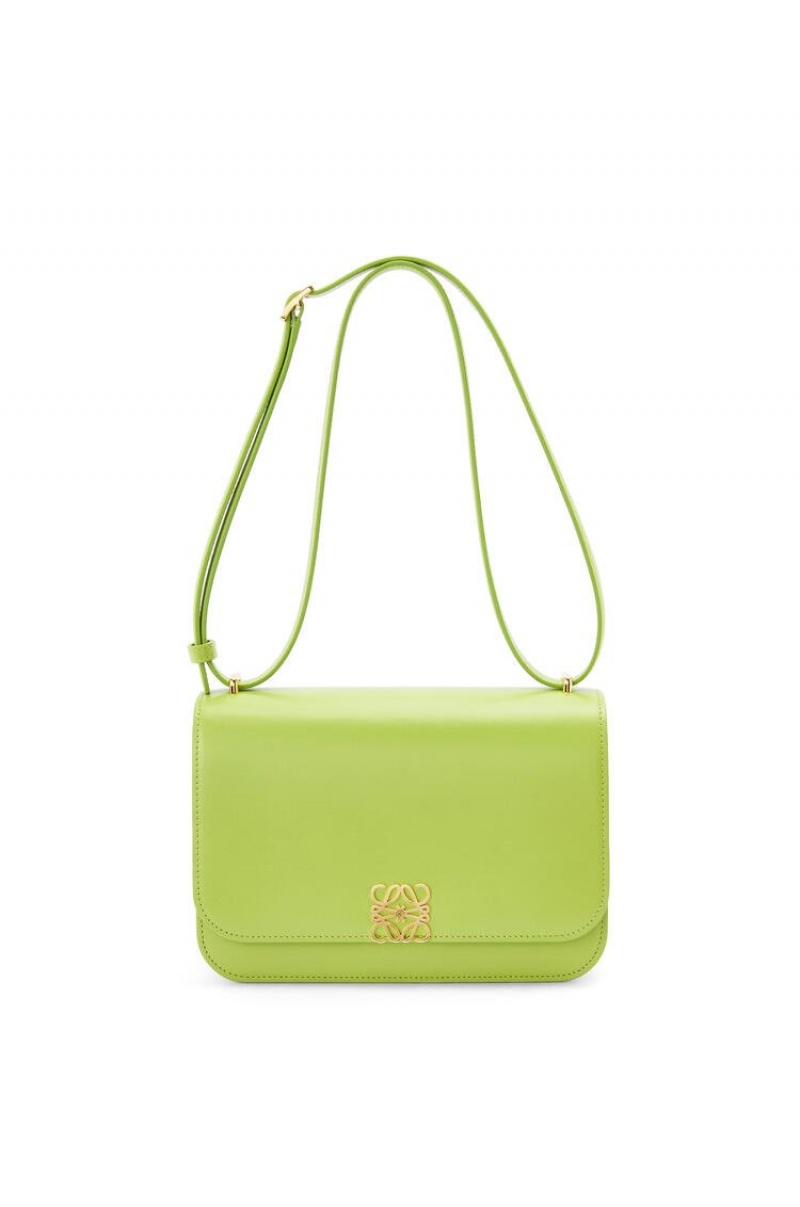 Bolsa De Hombro Loewe Goya bag in silk calfskin Mujer Verde | 527JVNUDE