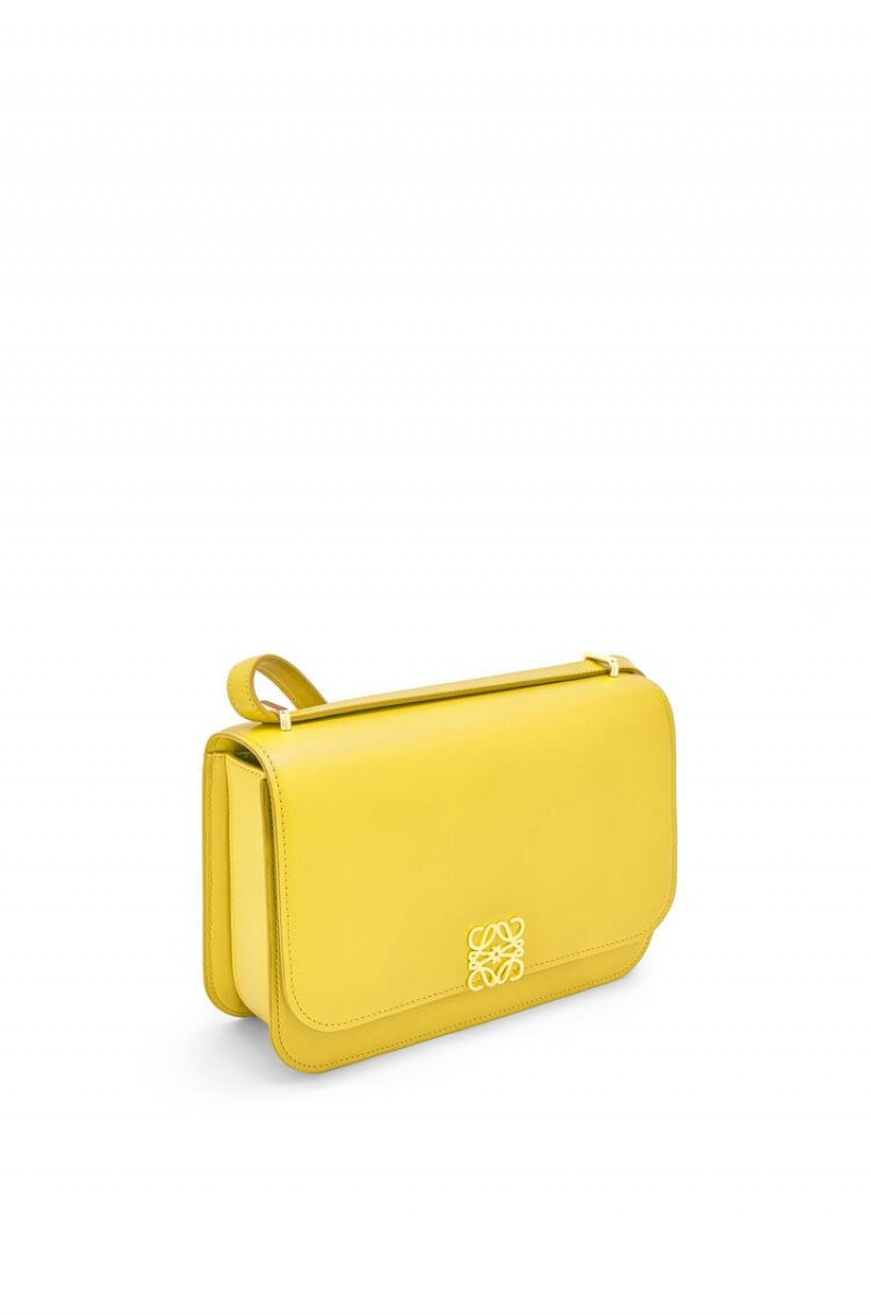 Bolsa De Hombro Loewe Goya bag in silk calfskin Mujer Amarillo | 218HICFBO