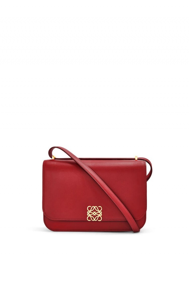 Bolsa De Hombro Loewe Goya bag in silk calfskin Mujer Rojas Oscuro | 065ZFQAEV