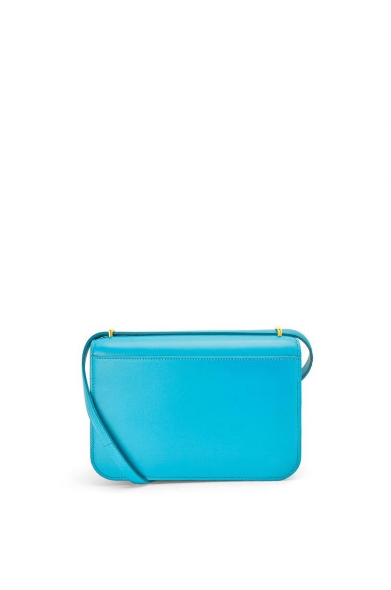 Bolsa De Hombro Loewe Goya bag in silk calfskin Mujer Cyan | 650HVDLYK