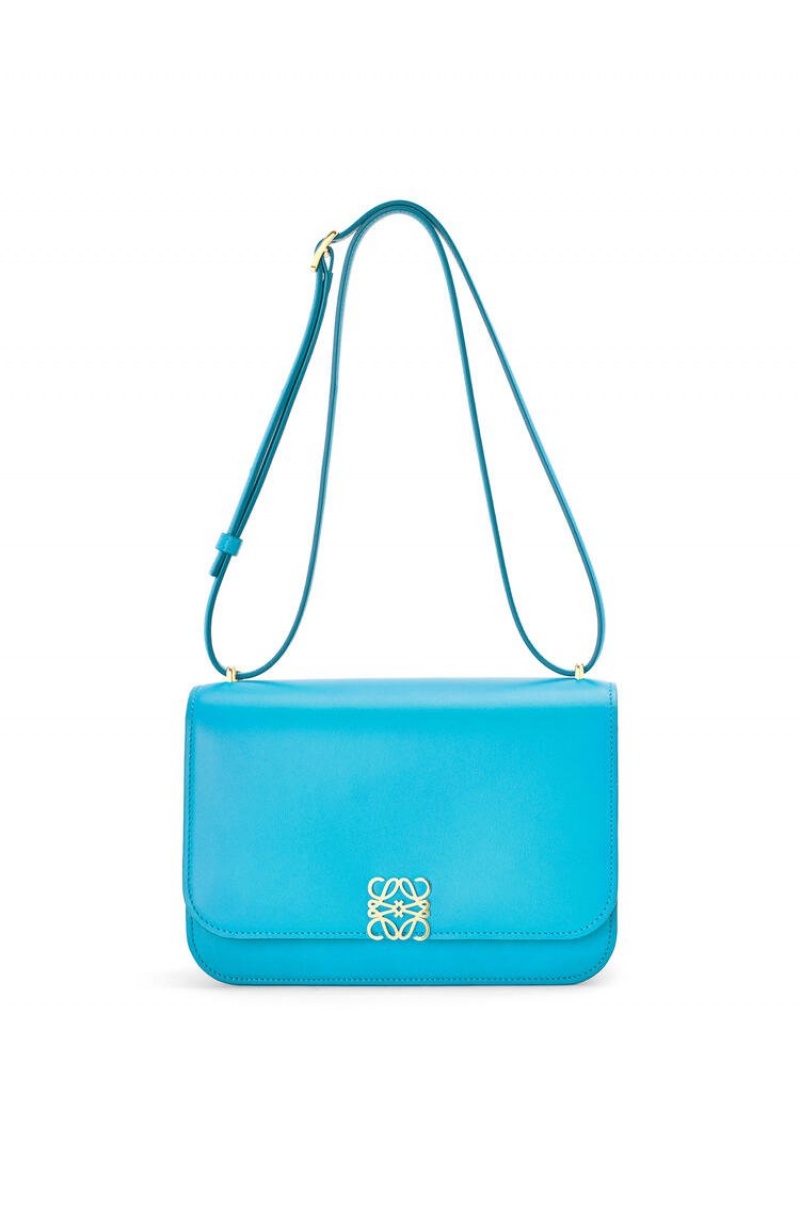 Bolsa De Hombro Loewe Goya bag in silk calfskin Mujer Cyan | 650HVDLYK