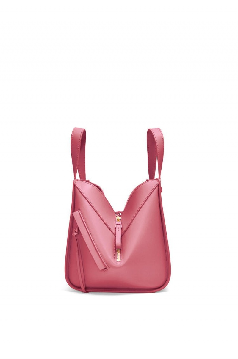 Bolsa De Hombro Loewe Hammock compact bag in satin calfskin Mujer Plumrose | 436RJQONY