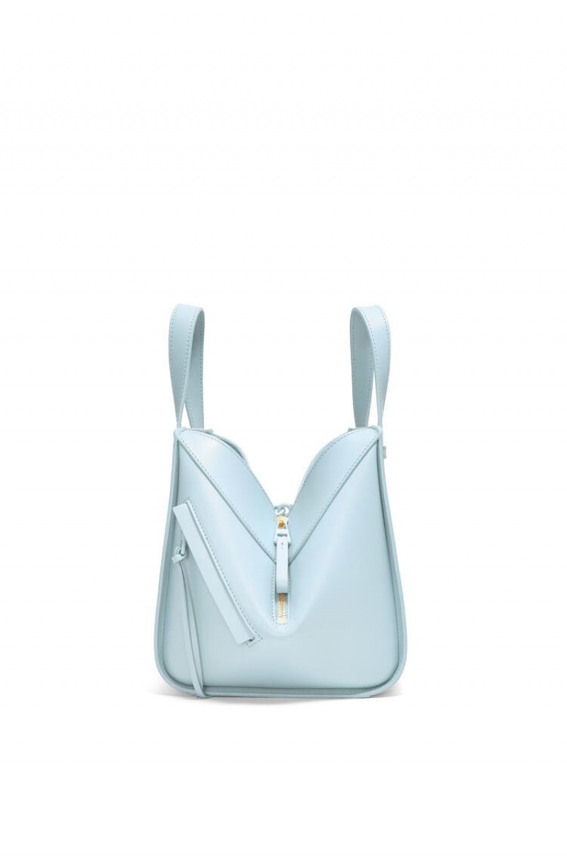 Bolsa De Hombro Loewe Hammock compact bag in satin calfskin Mujer Aquamarine | 219JDBNEA