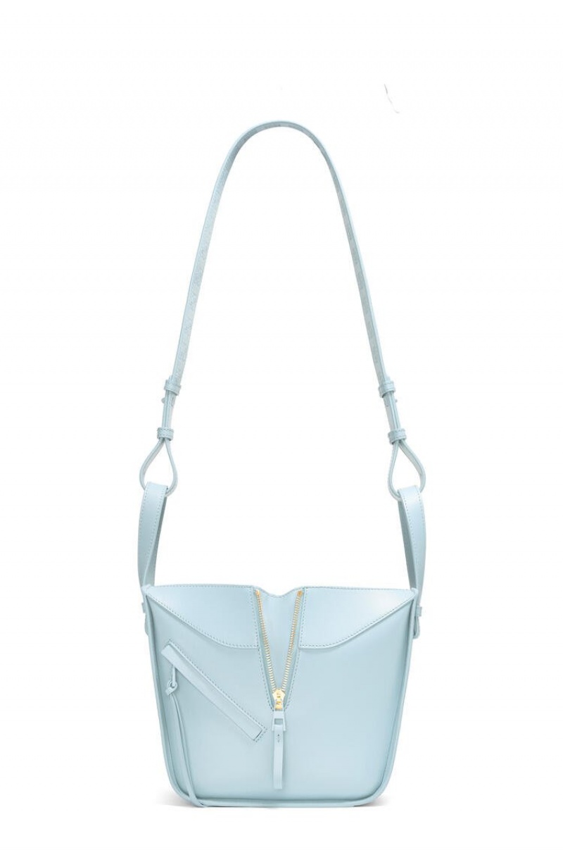 Bolsa De Hombro Loewe Hammock compact bag in satin calfskin Mujer Aquamarine | 219JDBNEA