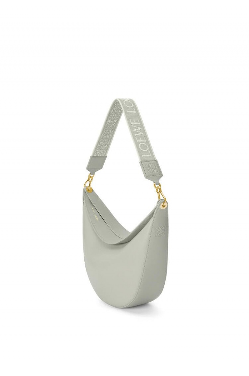 Bolsa De Hombro Loewe LOEWE Luna bag in satin calfskin and jacquard Mujer Gris | 948EYMZLU