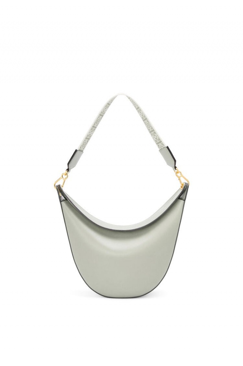 Bolsa De Hombro Loewe LOEWE Luna bag in satin calfskin and jacquard Mujer Gris | 948EYMZLU