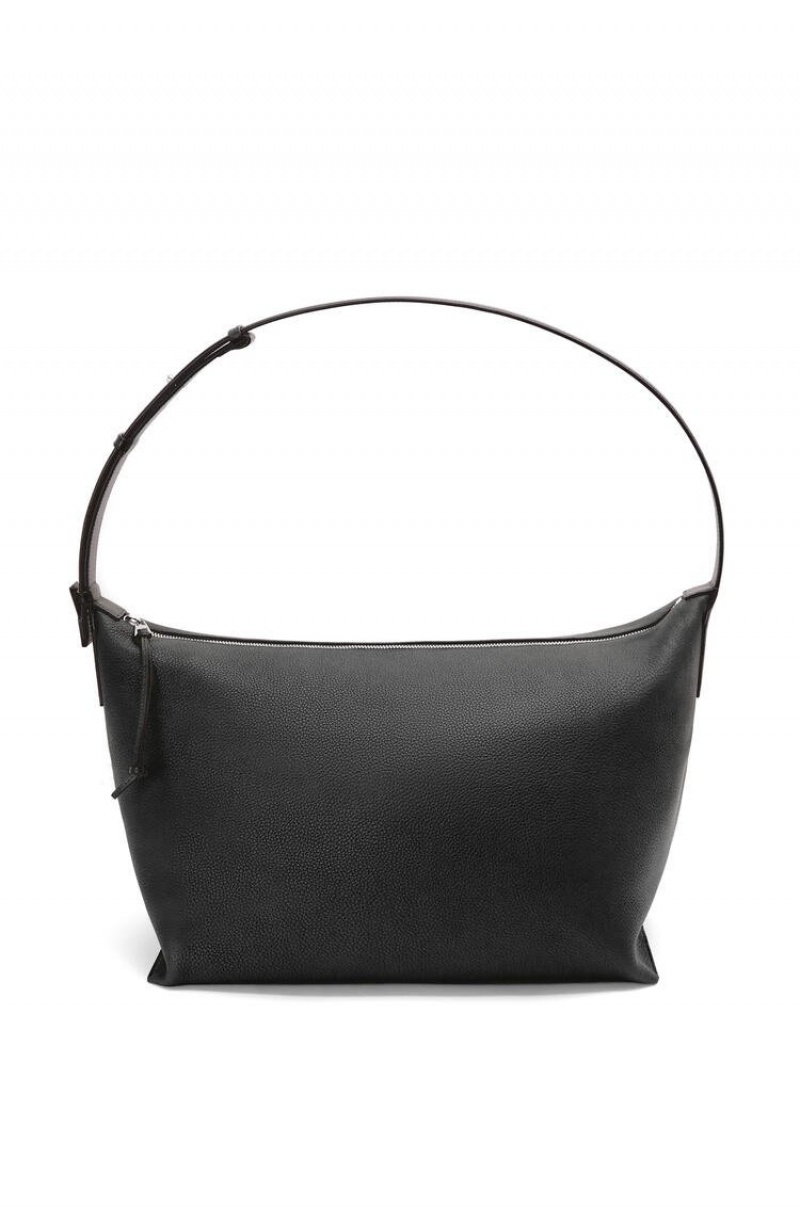 Bolsa De Hombro Loewe Large Cubi bag in grained calfskin Hombre Negras | 491JHRFNE