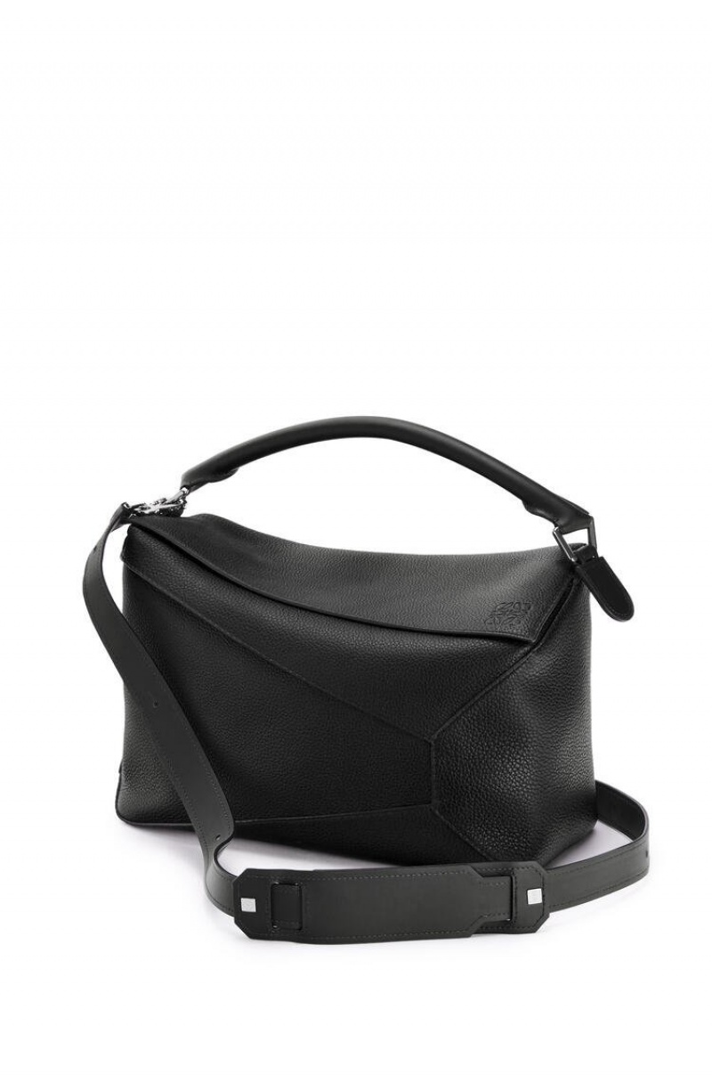 Bolsa De Hombro Loewe Large Puzzle Edge bag in grained calfskin Hombre Negras | 195RVAGLD