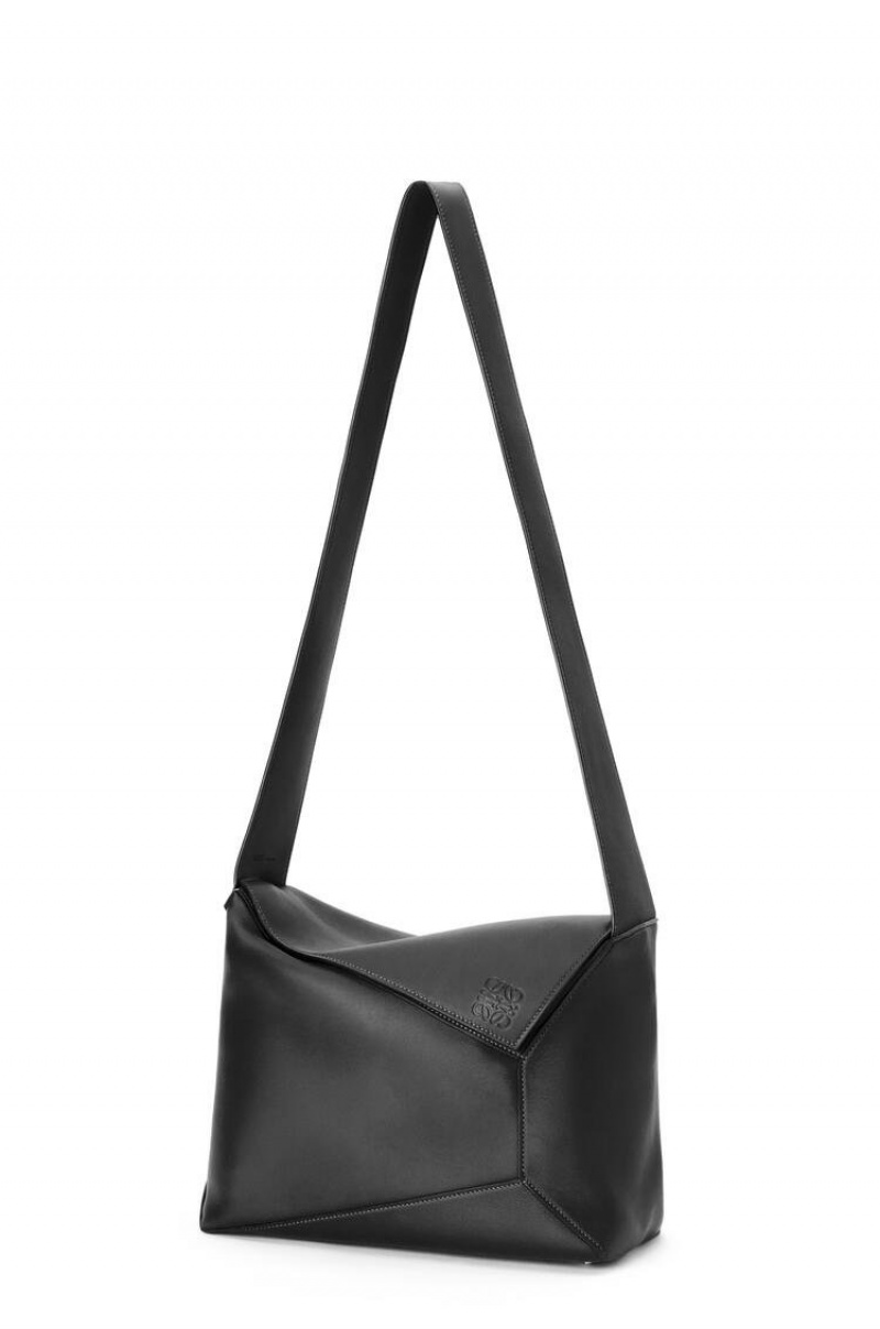 Bolsa De Hombro Loewe Large Puzzle Hobo bag in nappa calfskin Hombre Negras | 824DQXKJF