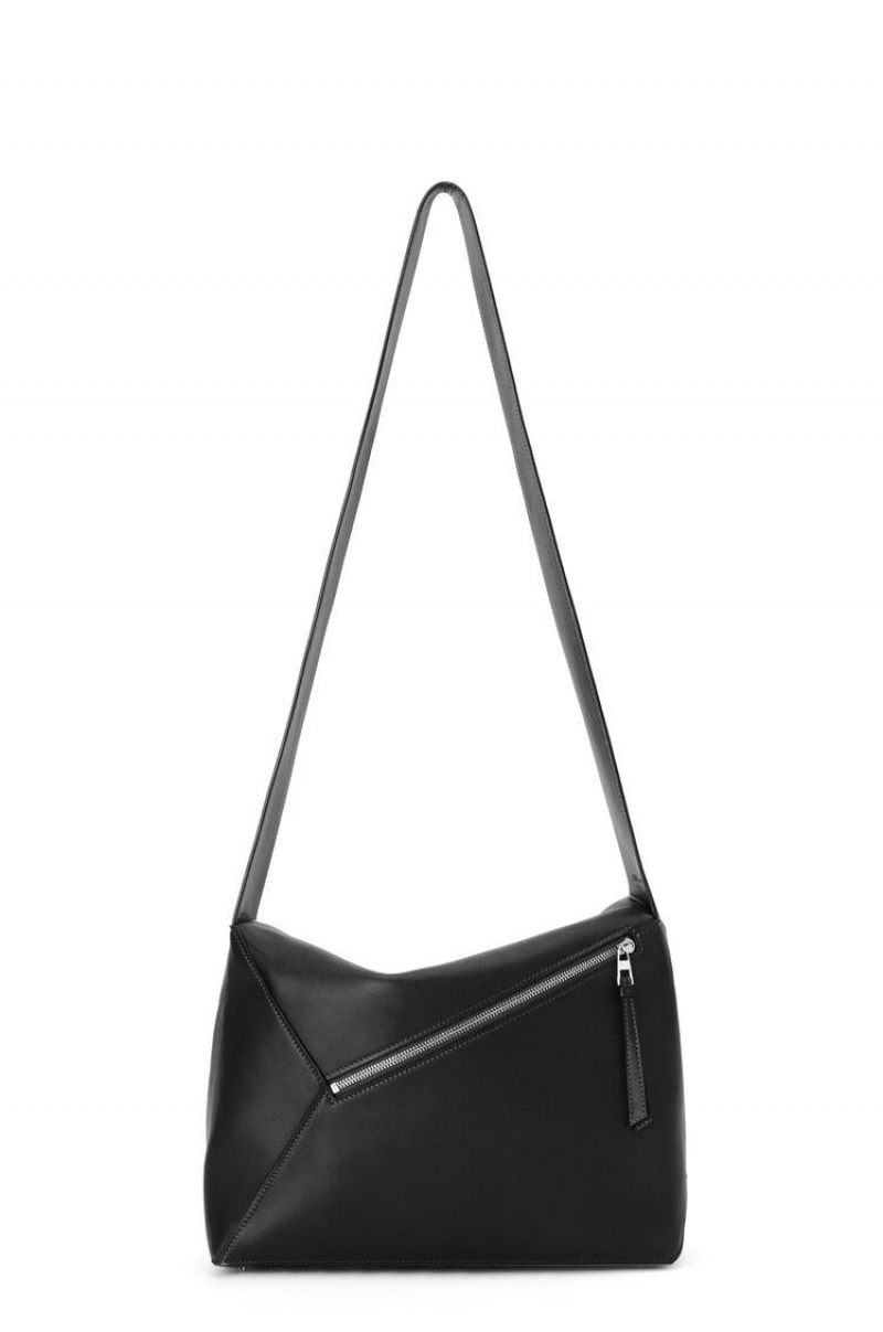 Bolsa De Hombro Loewe Large Puzzle Hobo bag in nappa calfskin Hombre Negras | 824DQXKJF