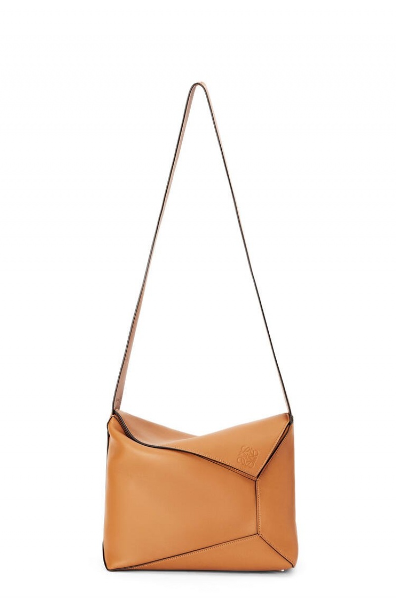 Bolsa De Hombro Loewe Large Puzzle Hobo bag in nappa calfskin Hombre Warm Desert | 630OWPGLK