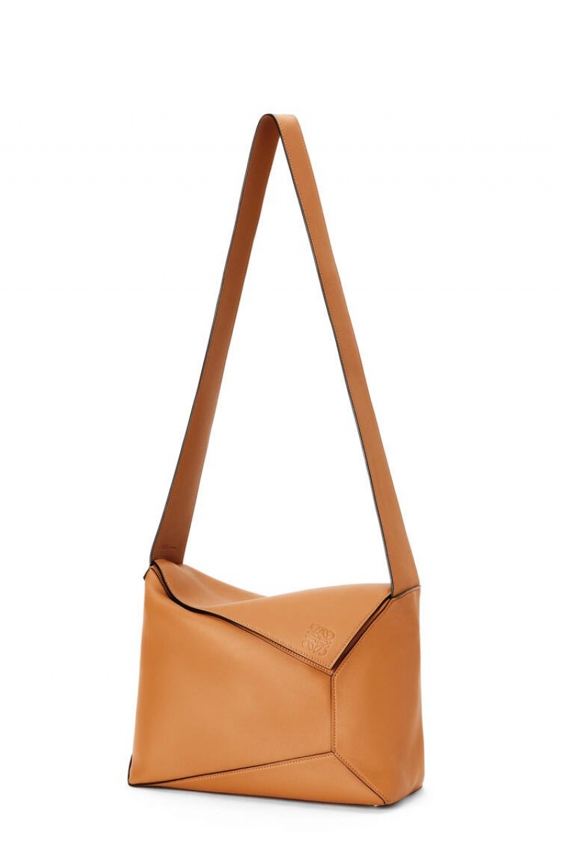 Bolsa De Hombro Loewe Large Puzzle Hobo bag in nappa calfskin Hombre Warm Desert | 630OWPGLK