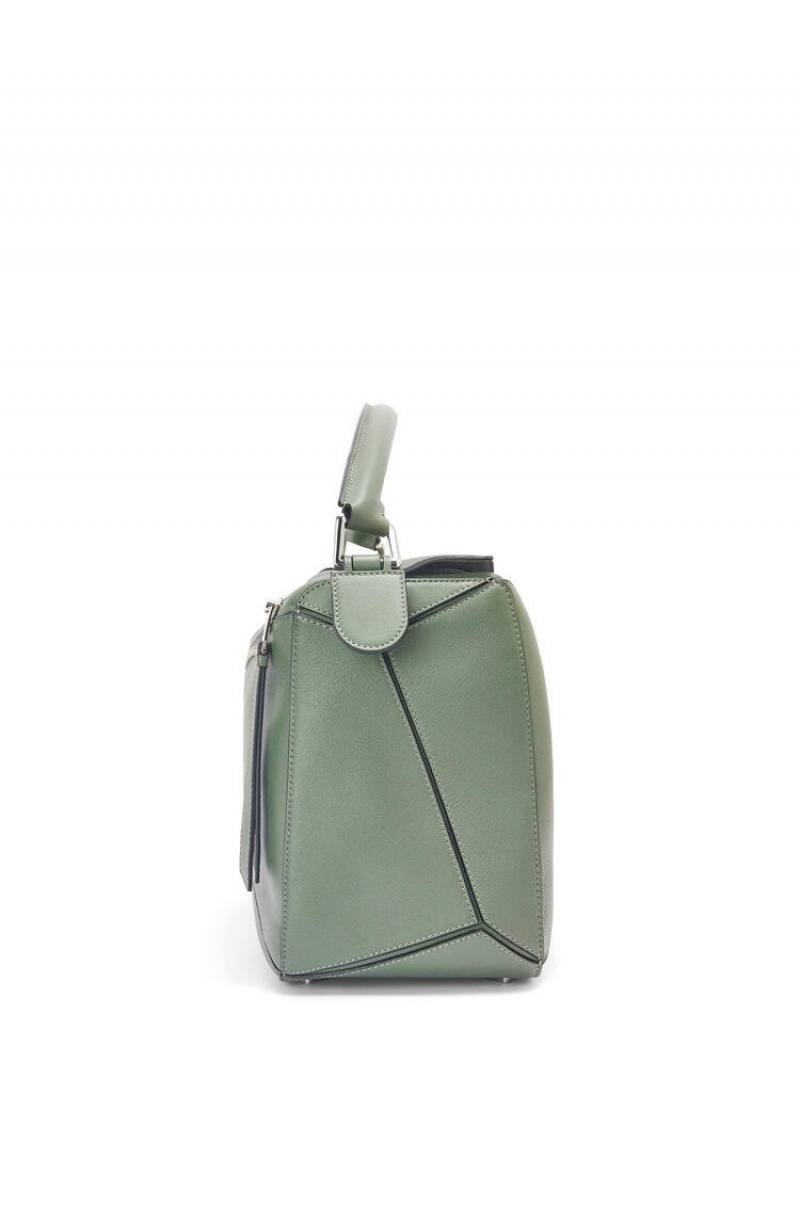 Bolsa De Hombro Loewe Large Puzzle bag in classic calfskin Hombre Verde Menta | 180CRLGVO