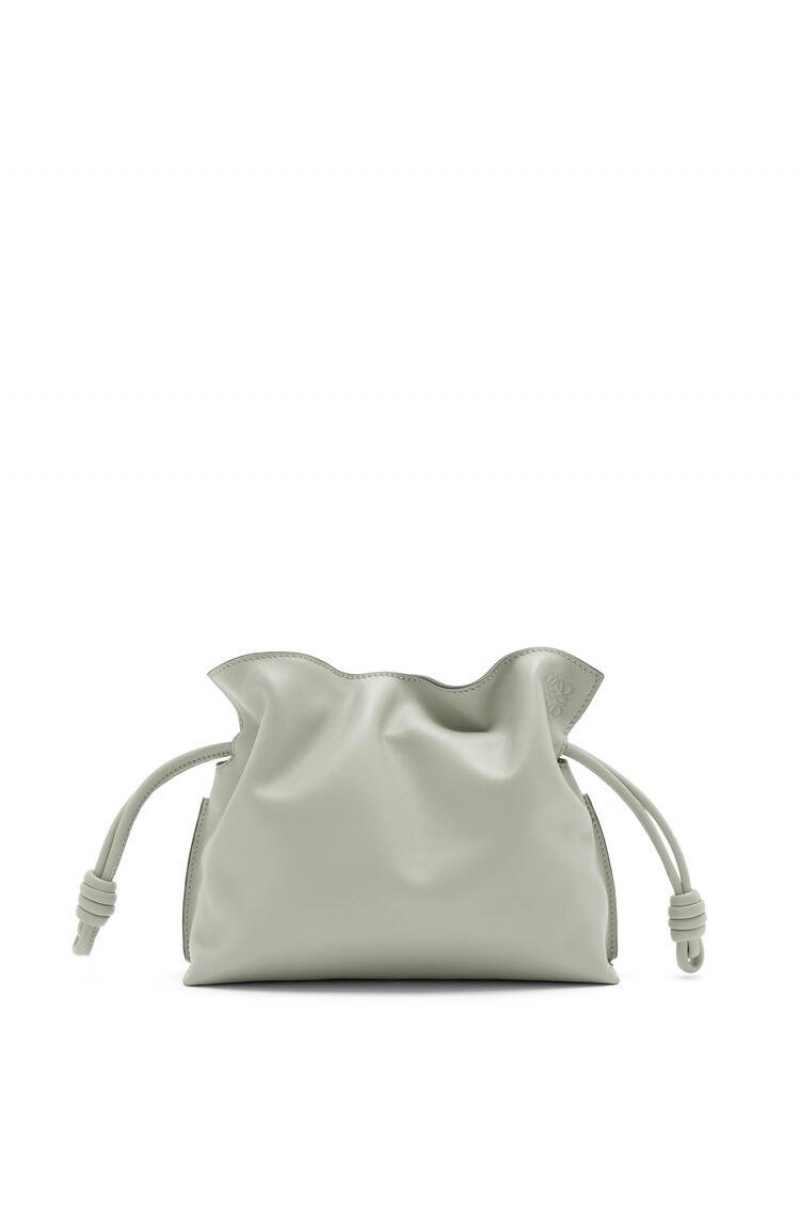 Bolsa De Hombro Loewe Mini Flamenco clutch in nappa calfskin Mujer Gris | 306SOTUAL