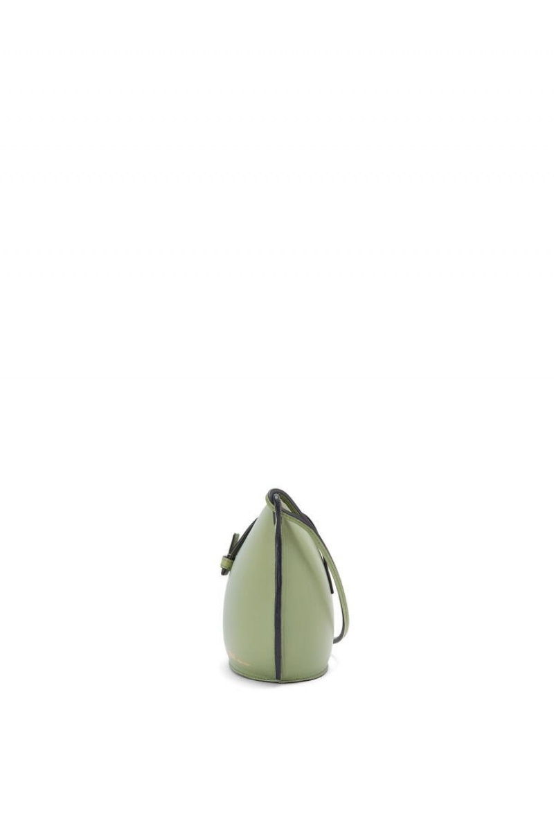 Bolsa De Hombro Loewe Moulded Bucket bag in calfskin Mujer Rosemary | 724TZNCVL