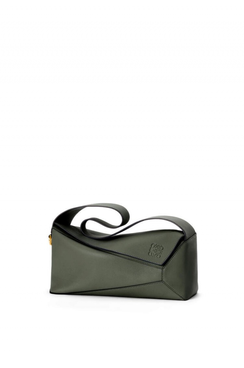 Bolsa De Hombro Loewe Puzzle Hobo bag in nappa calfskin Mujer Kaki | 804XGIYNH