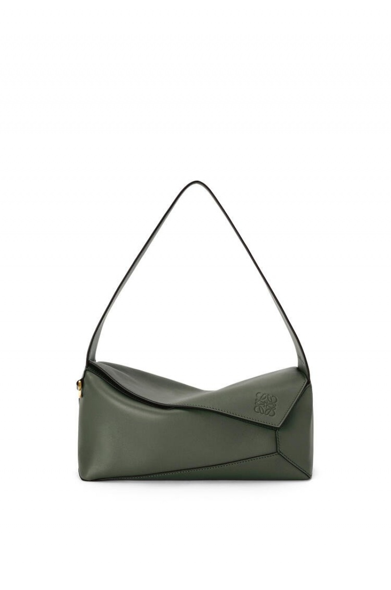 Bolsa De Hombro Loewe Puzzle Hobo bag in nappa calfskin Mujer Kaki | 804XGIYNH