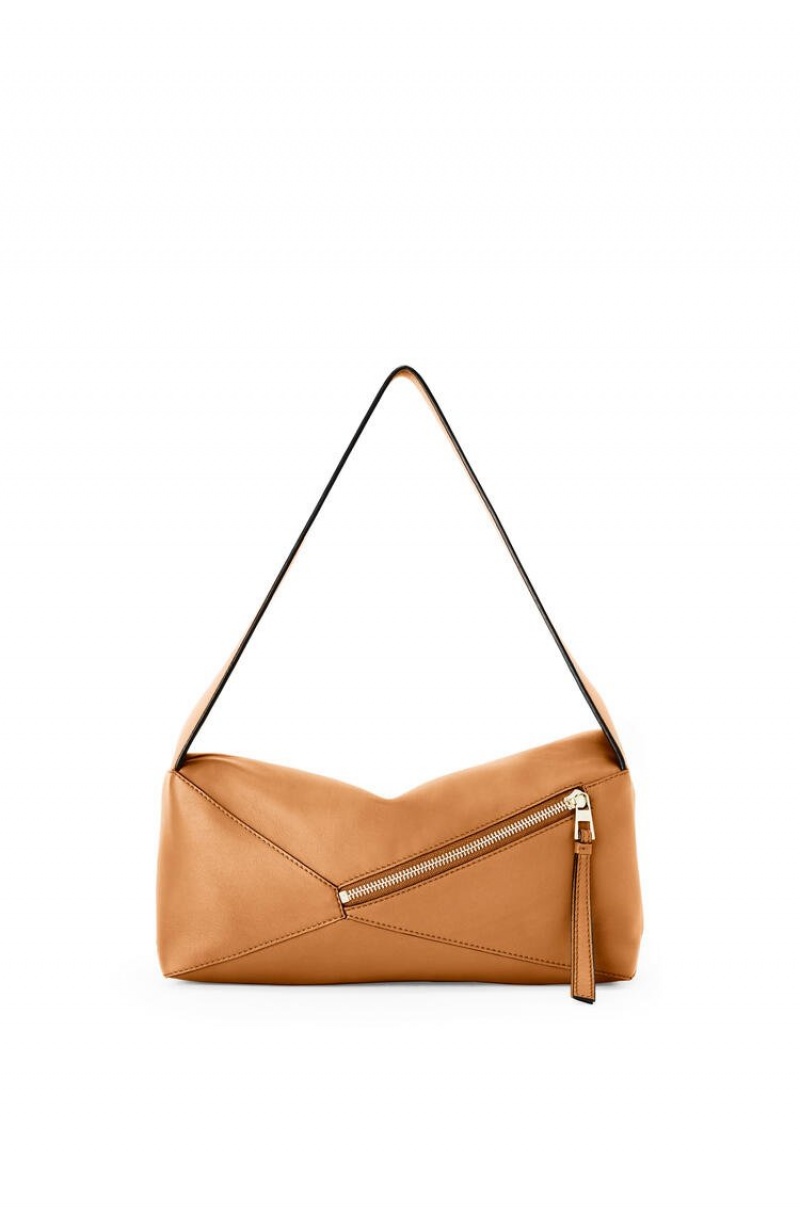 Bolsa De Hombro Loewe Puzzle Hobo bag in nappa calfskin Mujer Warm Desert | 763SADIEH